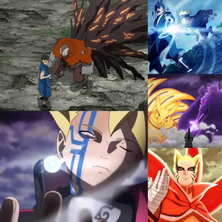Pertarungan seru di Boruto Episode 78 Gambar karakter Boruto sedang bertarung