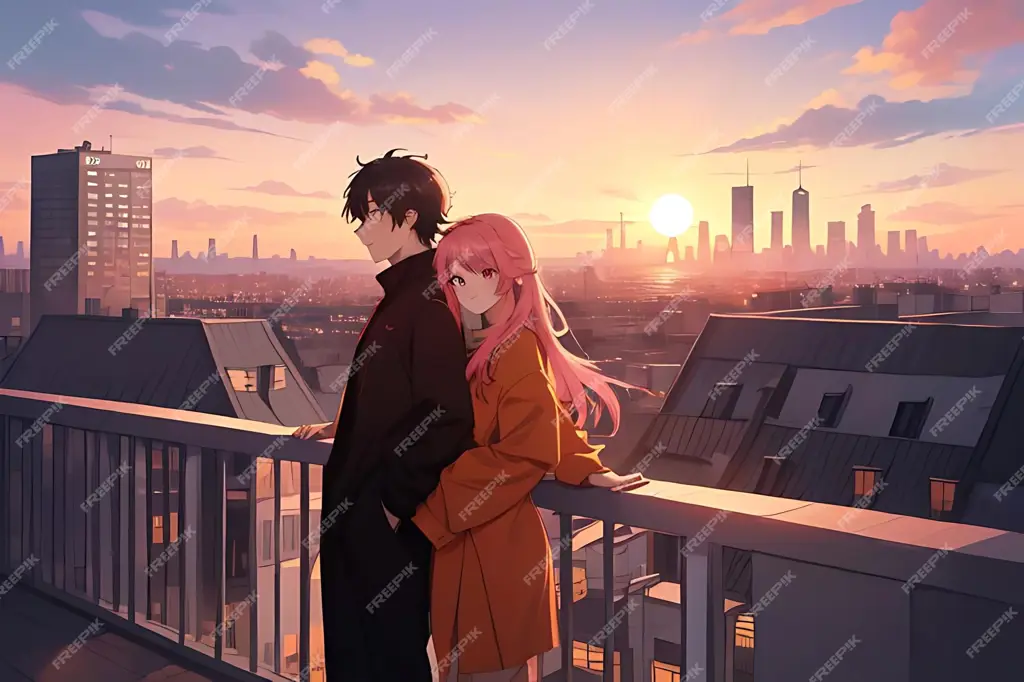 Anime ini juga menyajikan adegan-adegan romantis yang manis dan menggemaskan Gambar adegan romantis dalam anime Chuunibyou demo Koi ga Shitai