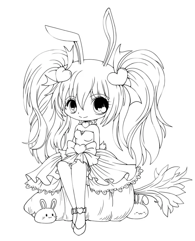 Ilustrasi Gadis Anime Chibi Lucu Gambar gadis anime chibi yang lucu