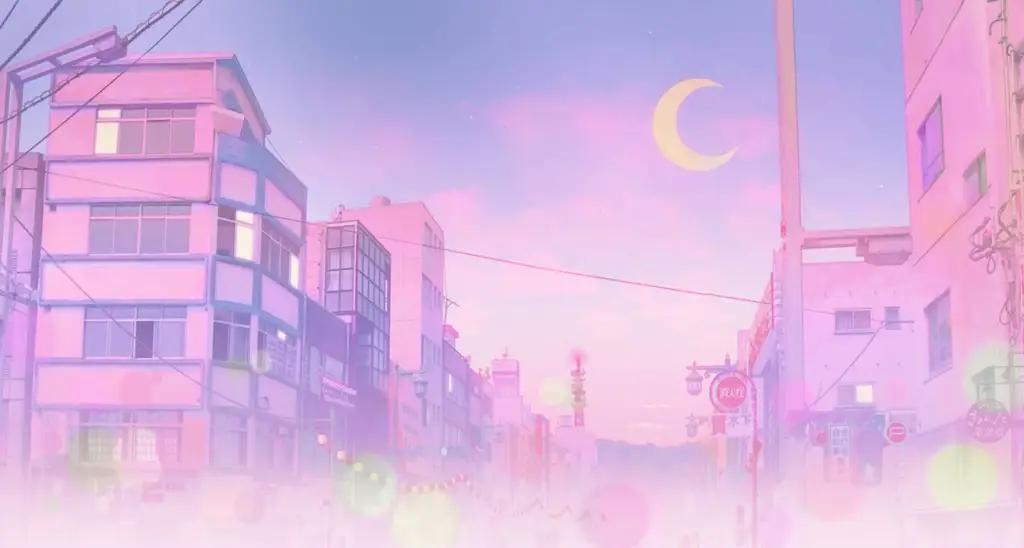 Visual yang menawan dari anime Chuunibyou Latar belakang estetis anime