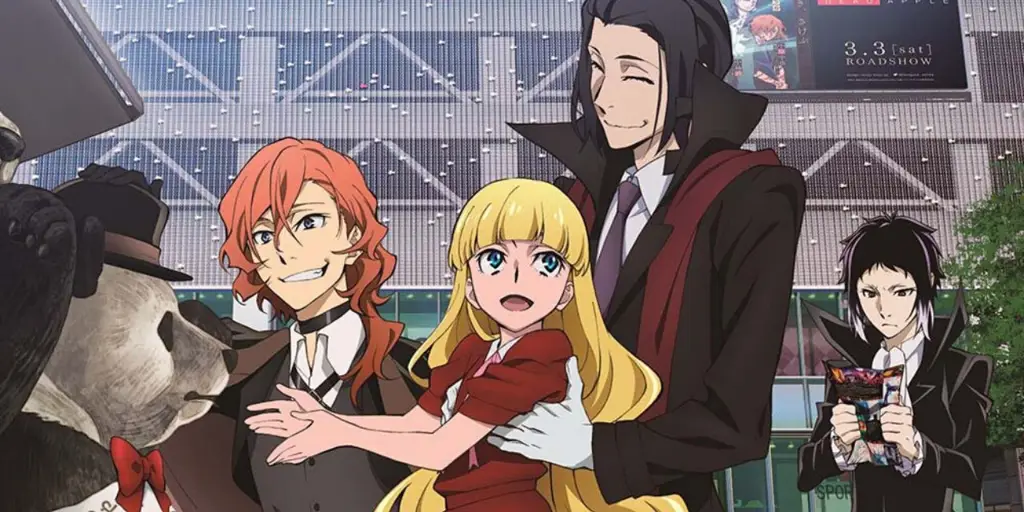Karakter-karakter utama dalam anime Bungou Stray Dogs Gambar para karakter utama Bungou Stray Dogs