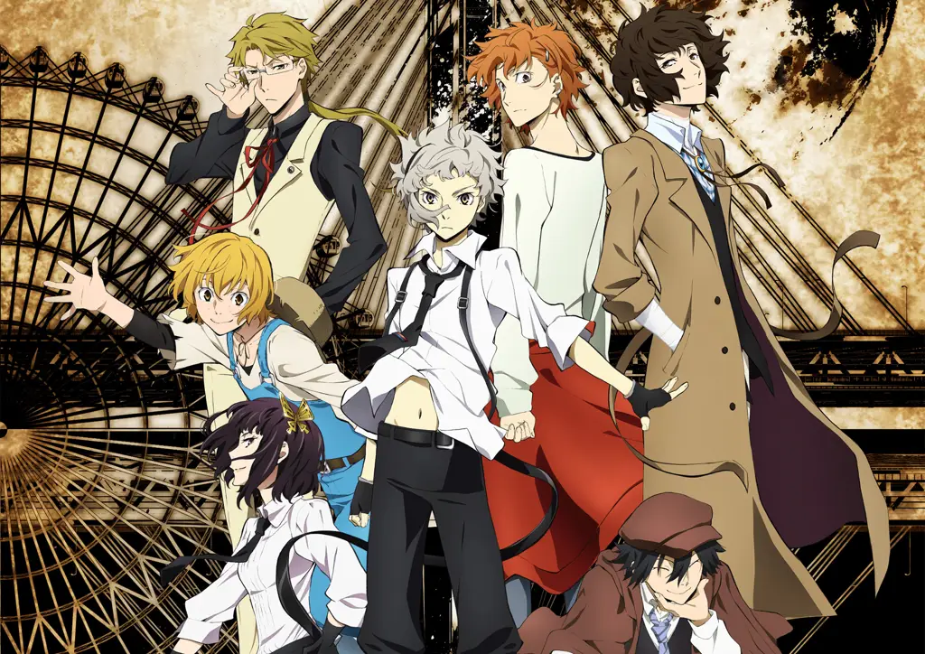 Pemandangan kota yang indah dalam anime Bungou Stray Dogs Gambar pemandangan atau latar anime Bungou Stray Dogs