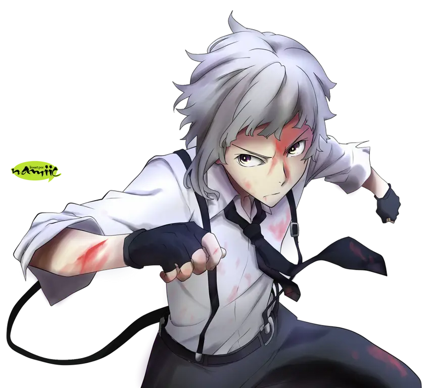 Atsushi Nakajima, karakter utama dalam Bungou Stray Dogs Gambar Atsushi Nakajima dari anime Bungou Stray Dogs