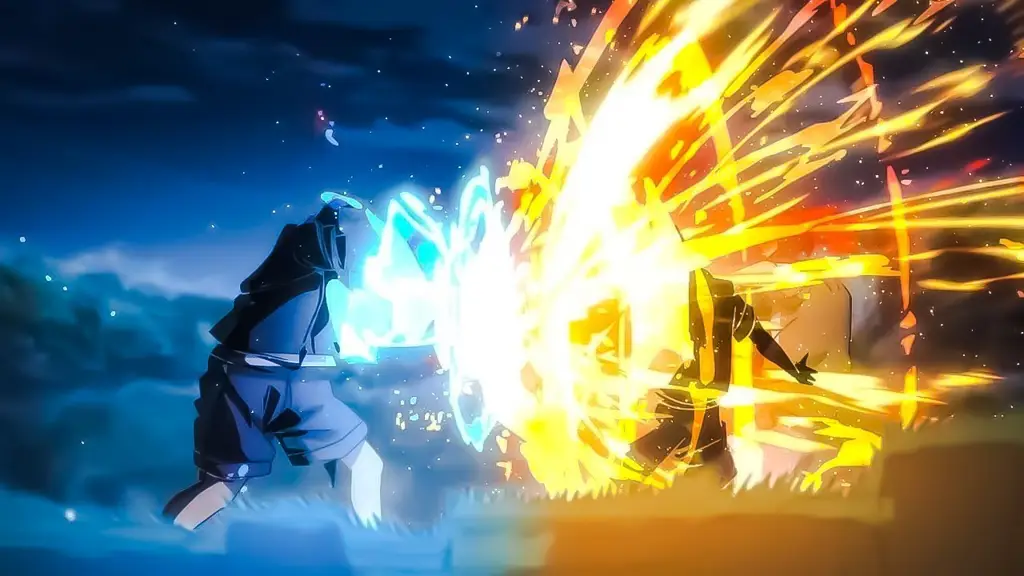 Adegan pertarungan spektakuler dalam Bungou Stray Dogs Gambar adegan pertarungan anime yang seru