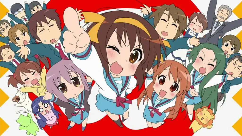 Menikmati Anime Chibi Bersama Karakter anime chibi menonton tv