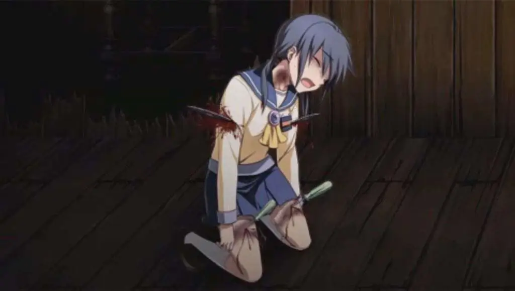 Adegan menegangkan dari anime Corpse Party Adegan menegangkan dari anime Corpse Party