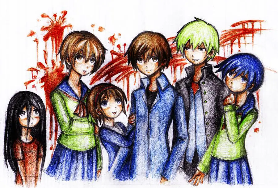 Ilustrasi karakter dari anime Corpse Party Ilustrasi karakter dari anime Corpse Party