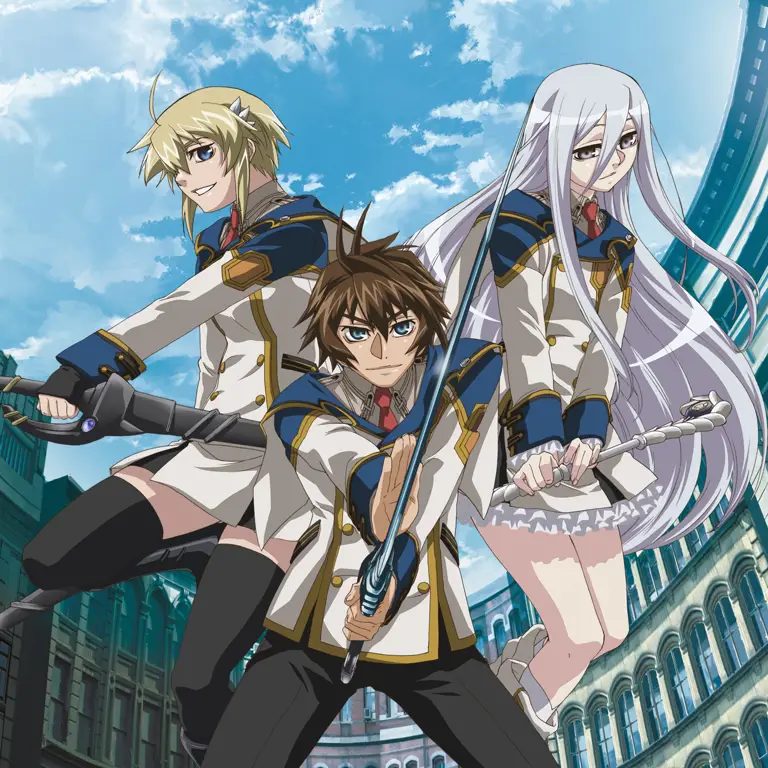 Layner dalam aksinya Layner, karakter utama dalam anime Chrome Shelled Regios