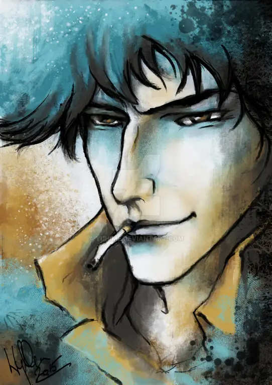 Spike Spiegel Gambar Spike Spiegel, karakter utama dalam anime Cowboy Bebop