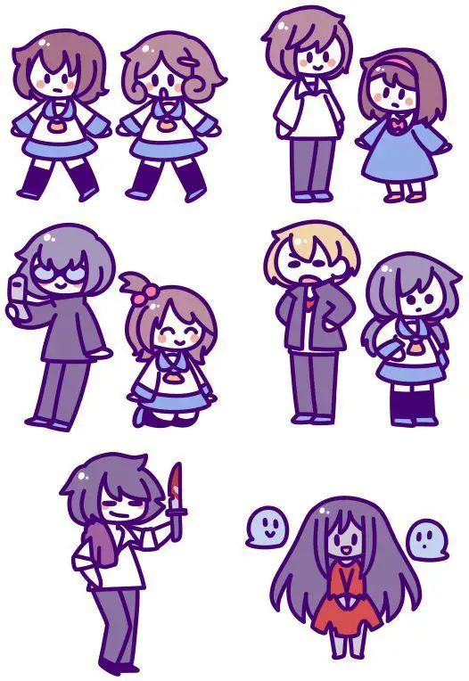 Karakter-karakter utama di Corpse Party Desain karakter Corpse Party