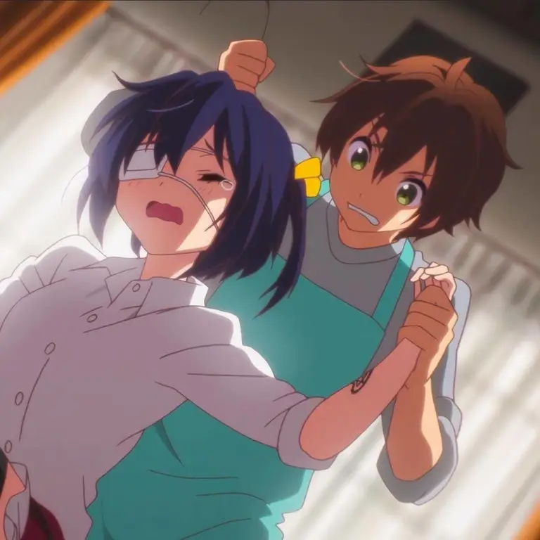 Pasangan Chuunibyou Gambar Yuuta Togashi dan Rikka Takanashi bersama