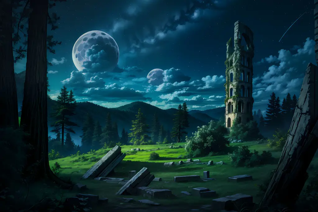 Dunia fantasi yang indah dalam anime Isekai Pemandangan dunia fantasi dalam anime Isekai