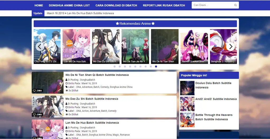 Website download anime yang terpercaya Contoh situs web download anime yang aman