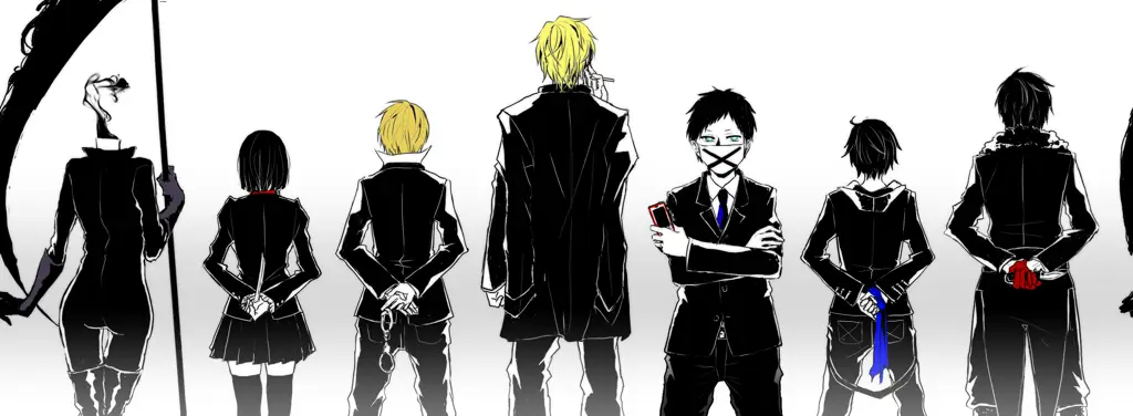 Ikebukuro: Kota yang Penuh Misteri Gambar pemandangan kota Ikebukuro, latar anime Durarara!!