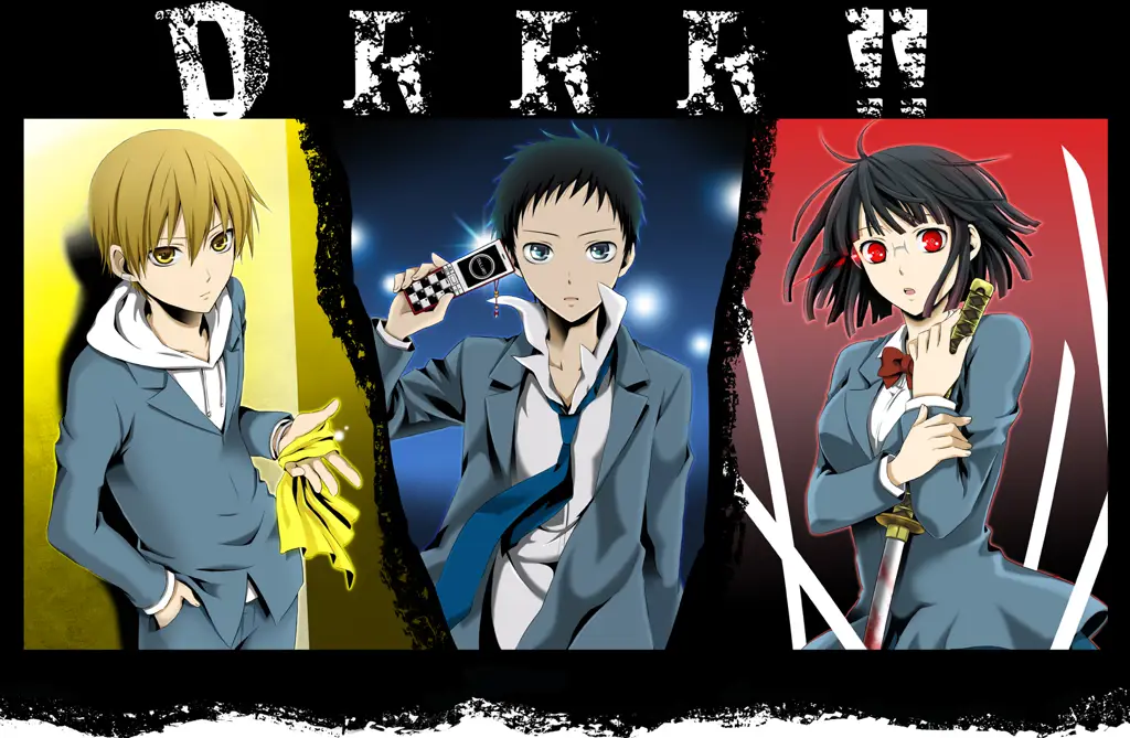 Visual Kunci Anime Durarara!! Visual kunci anime Durarara!! yang menampilkan berbagai karakter utamanya