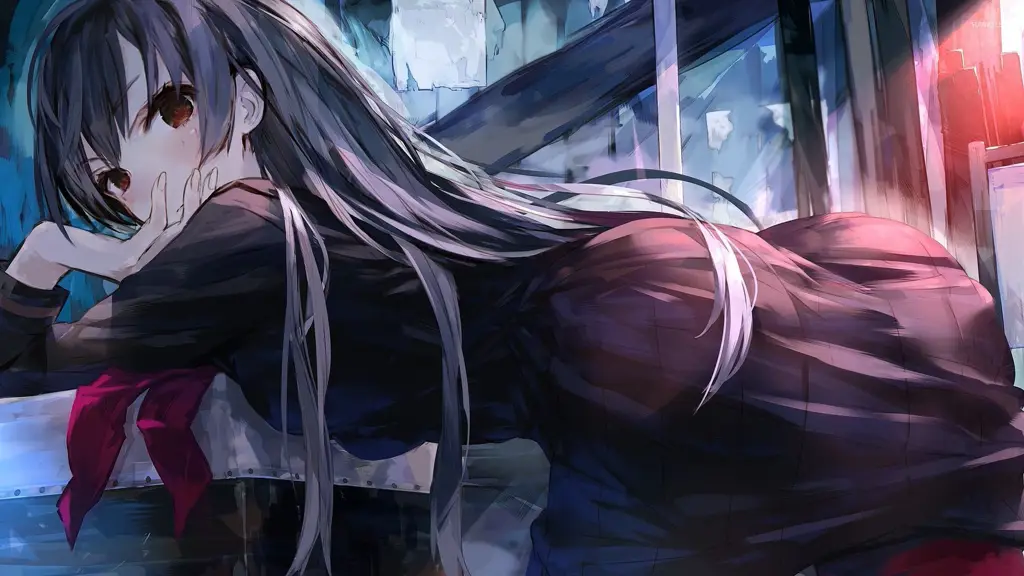 Adegan Romantis Teiichi dan Yūko Screenshot adegan romantis dari anime Dusk Maiden of Amnesia