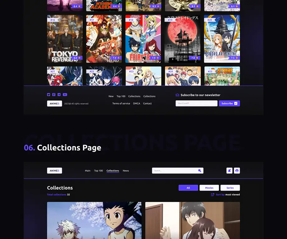 Platform streaming anime Antarmuka platform streaming anime