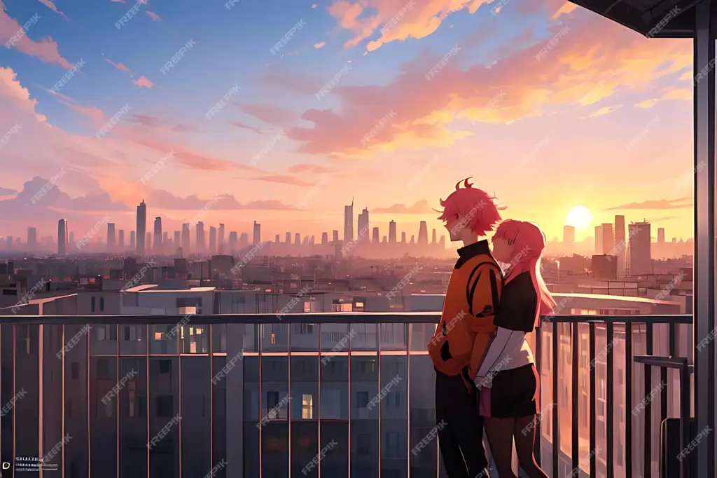 Momen Romantis antara Yuuko dan Teiichi Adegan romantis dalam anime Dusk Maiden of Amnesia