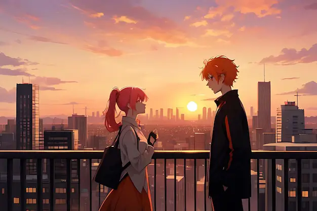 Adegan Romantis dalam Anime Adegan romantis anime