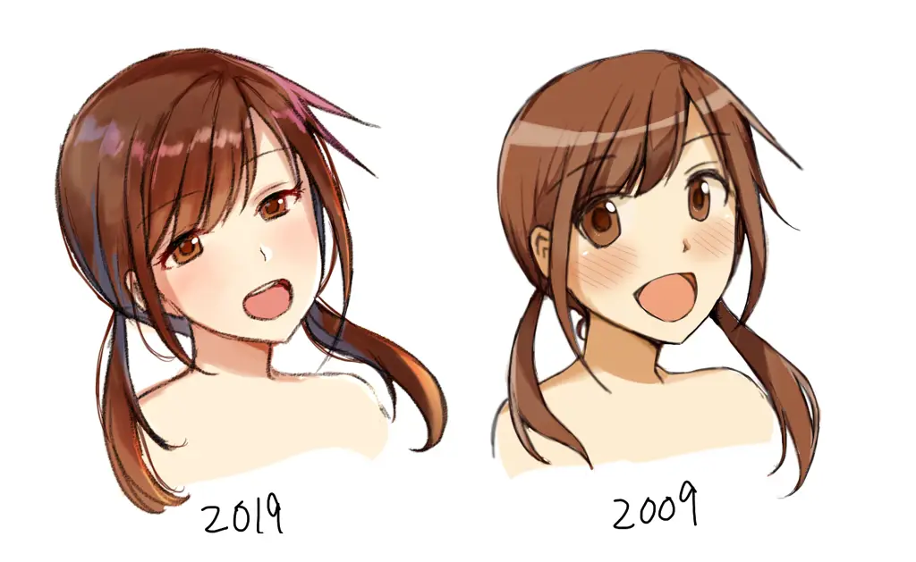 Gaya Seni Unik Getsuyoubi no Tawawa Gambar perbandingan gaya gambar anime