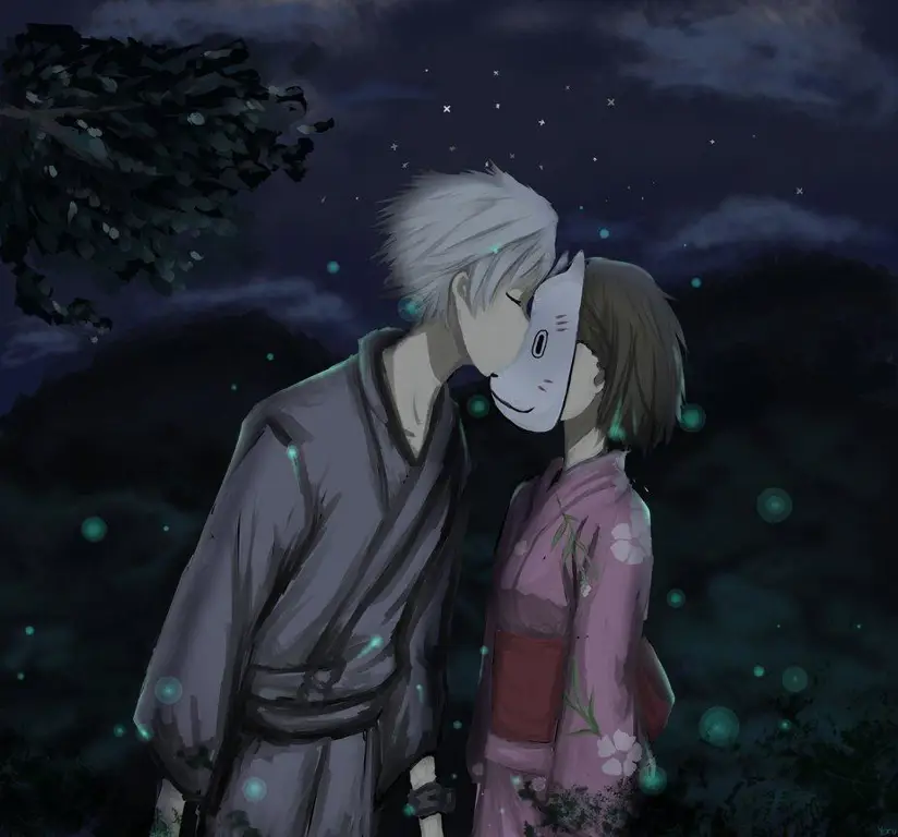 Keindahan Hutan dalam Hotarubi no Mori e Pemandangan indah dari hutan dalam anime Hotarubi no Mori e