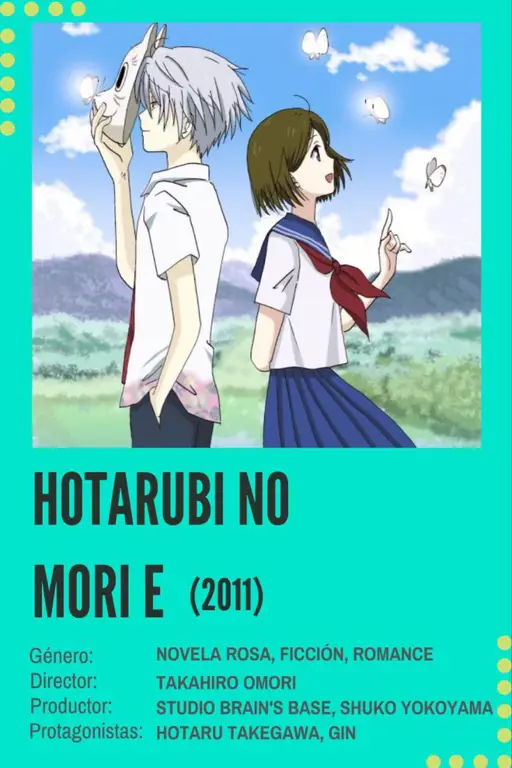 Poster film yang menarik perhatian Poster film Hotarubi no Mori e yang menarik