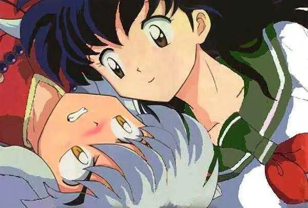 Inuyasha dan Kagome dalam petualangan mereka Gambar Inuyasha dan Kagome bersama