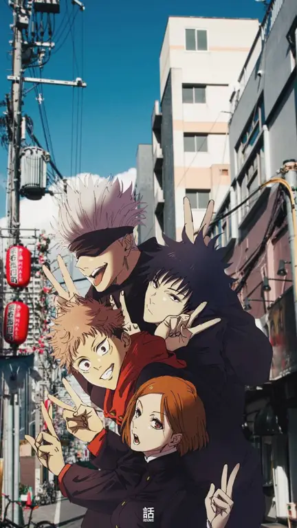 Pemandangan yang indah dan detail dalam anime Jujutsu Kaisen Gambar pemandangan indah dalam Jujutsu Kaisen