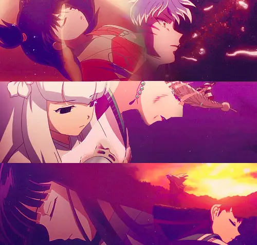 Adegan pertarungan Inuyasha yang menegangkan Gambar Inuyasha sedang bertarung melawan musuh