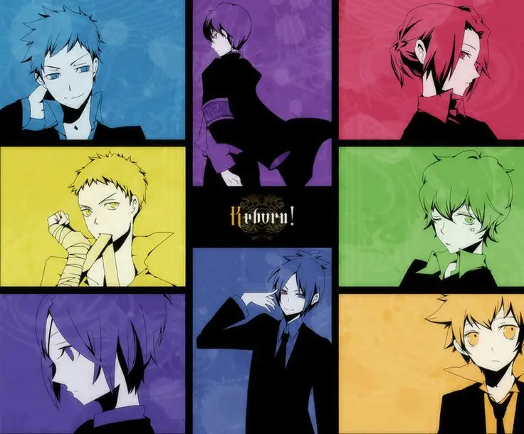 Karakter-karakter ikonik dalam Katekyo Hitman Reborn! Gambar beberapa karakter dalam anime Katekyo Hitman Reborn!