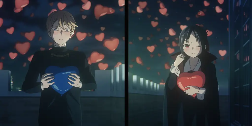 Adegan lucu Kaguya dan Miyuki dari film Kaguya-sama: Love is War Adegan anime Kaguya dan Miyuki
