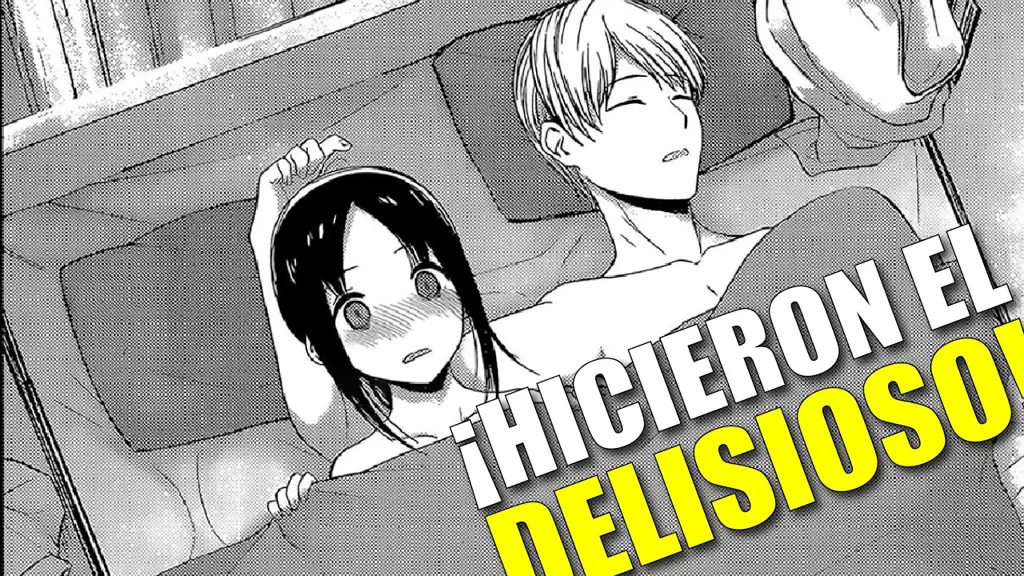 Interaksi Kaguya dan Miyuki yang penuh dengan ketegangan dan komedi Gambar Kaguya Shinomiya dan Miyuki Shirogane sedang berinteraksi