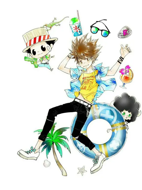 Logo anime Katekyo Hitman Reborn! yang ikonik Gambar logo anime Katekyo Hitman Reborn!