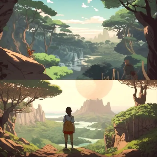 Gaya Seni Unik Makoto Shinkai Ilustrasi karya Makoto Shinkai, sutradara Kotonoha no Niwa