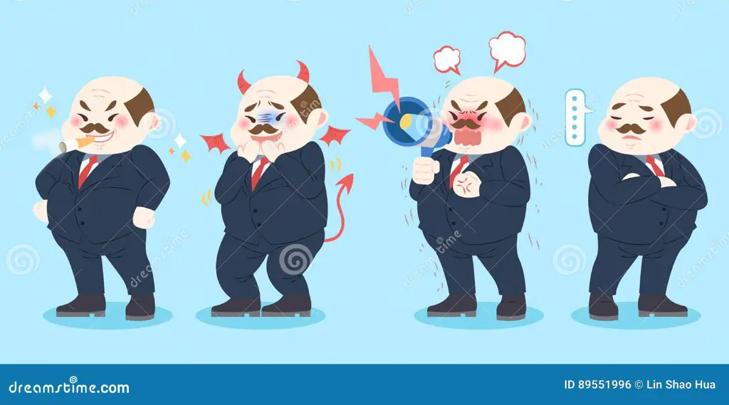 Kartun Bos yang Galak Ilustrasi kartun bos yang galak