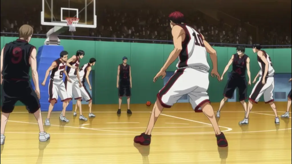 Ketegangan pertandingan basket dalam Kuroko no Basuke Adegan pertandingan basket yang seru dalam anime Kuroko no Basuke