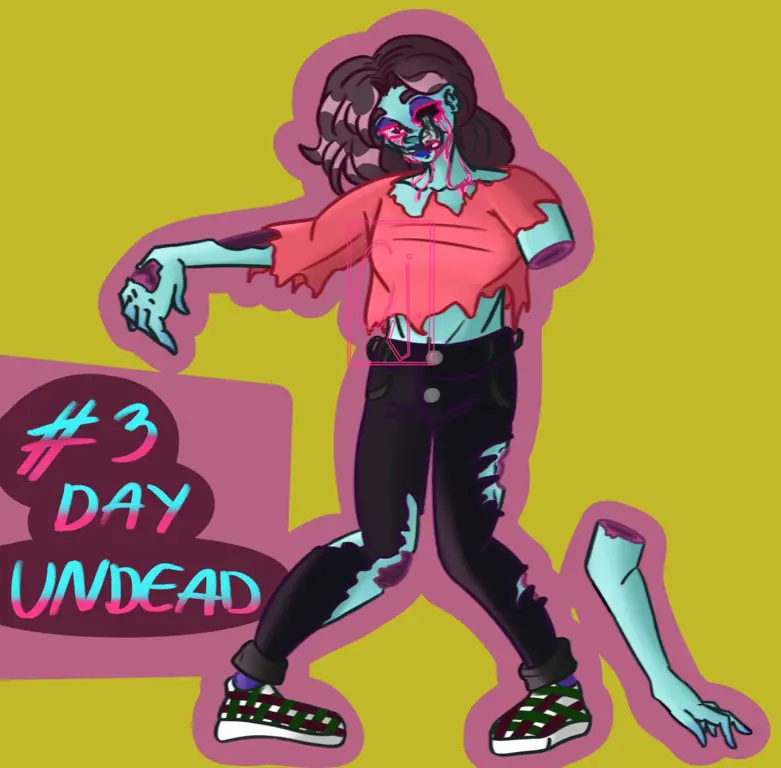Ilustrasi Zombie Anime yang Menakutkan Gambar ilustrasi zombie dalam gaya anime