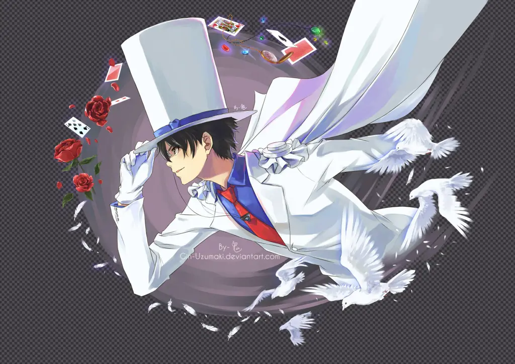 Kaito Kid, sang pencuri jenius Ilustrasi Kaito Kid dari anime Magic Kaito