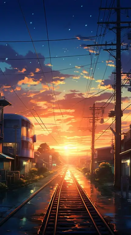 Keindahan Visual Anime Makoto Shinkai Pemandangan indah dari anime Makoto Shinkai