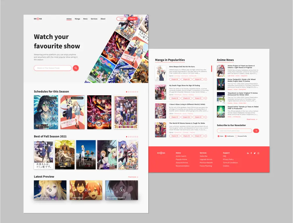 Situs Streaming Anime Gambar antarmuka situs web streaming anime, sebagai ilustrasi tempat menonton anime.