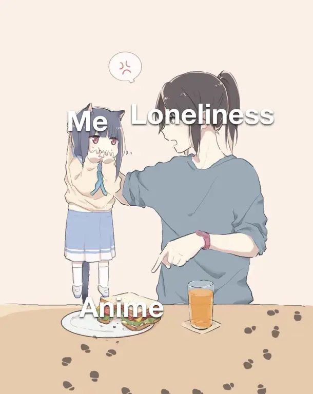 Menonton Anime Bersama Teman Gambar sekelompok penggemar anime yang sedang menonton anime bersama dengan ekspresi gembira