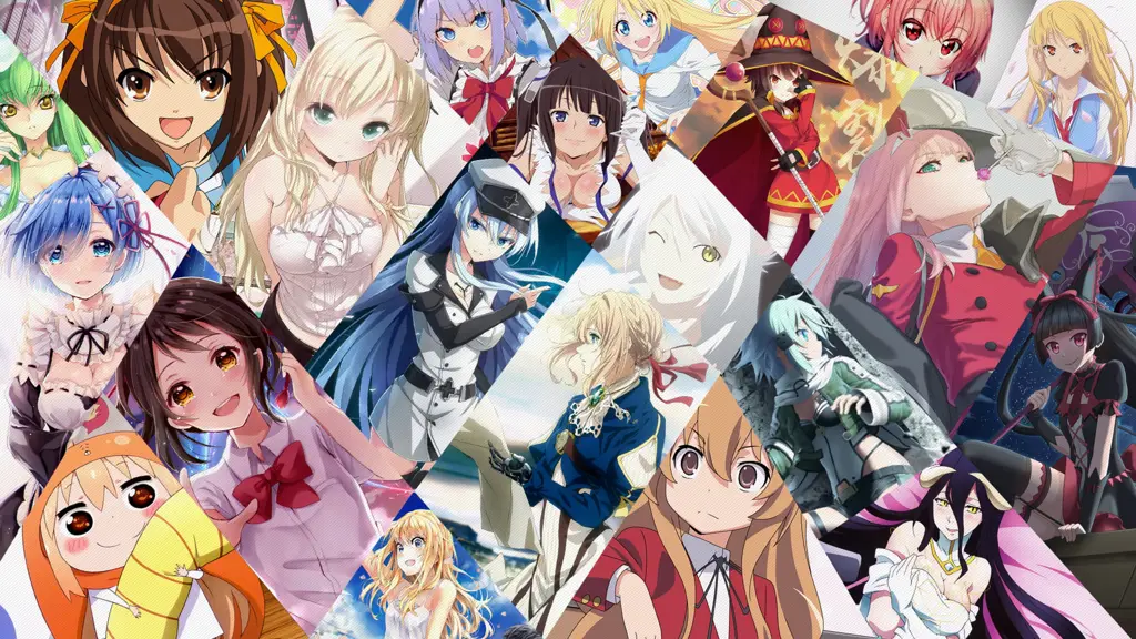 Jelajahi Dunia Anime yang Menarik Kolase berbagai adegan anime