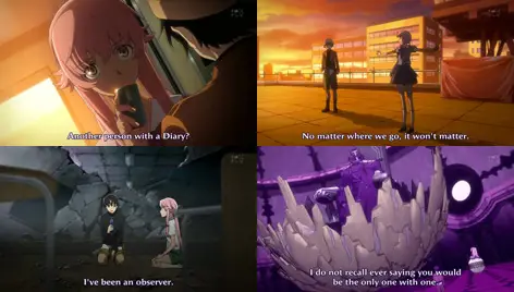 Salah satu adegan menegangkan dalam anime Mirai Nikki Adegan menegangkan dari anime Mirai Nikki
