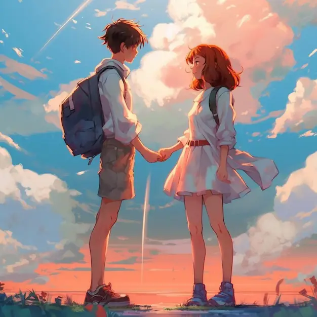 Pasangan Bahagia Gambar pasangan anime yang bahagia