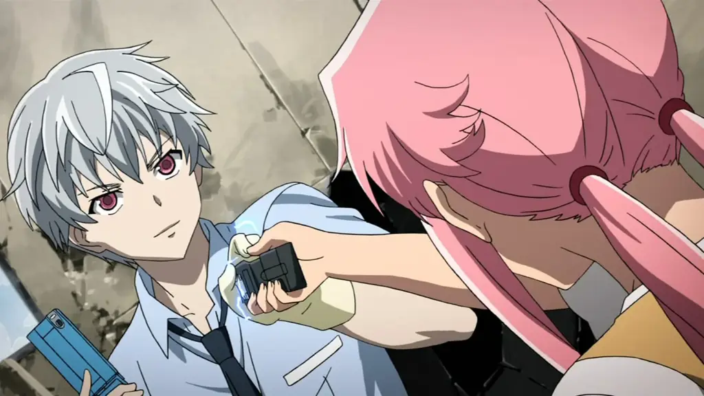 Momen menegangkan dalam permainan survival Adegan menegangkan dari anime Mirai Nikki