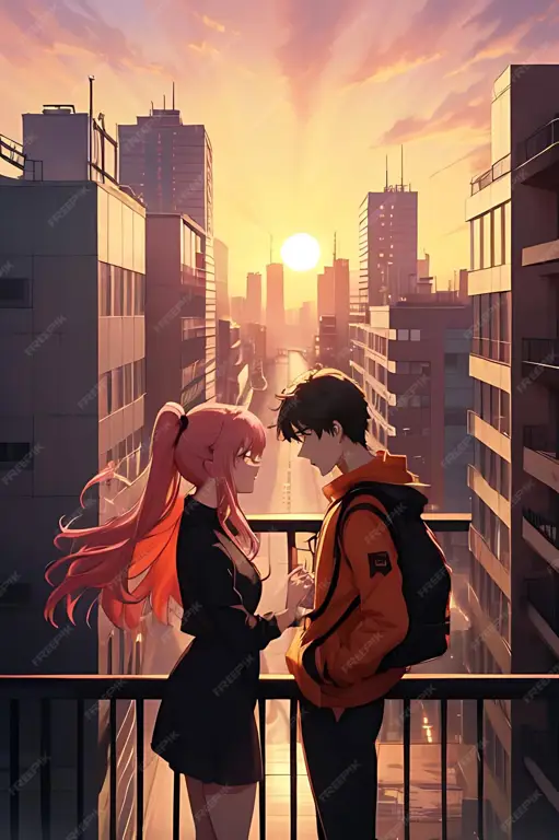 Ilustrasi Pasangan My Cultivator Girlfriend Ilustrasi pasangan anime romantis