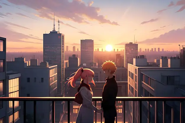 Suasana Romantis dalam Anime Gambar pemandangan anime romantis komedi