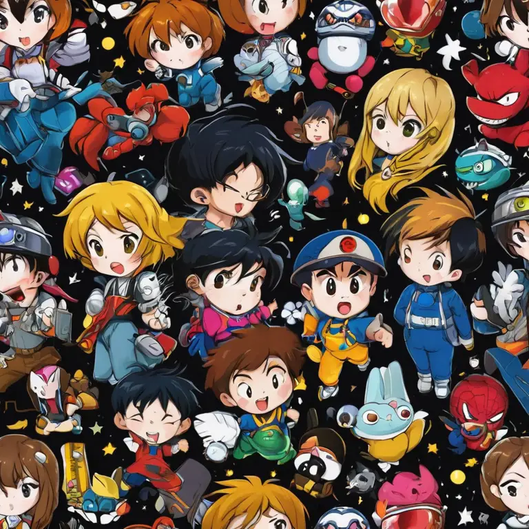 Keanekaragaman karakter dalam dunia anime Berbagai karakter anime dengan gaya dan kepribadian yang berbeda
