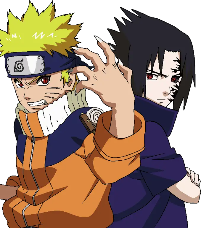 Naruto dan sahabatnya Sasuke. Gambar Naruto dan Sasuke ketika masih kecil.