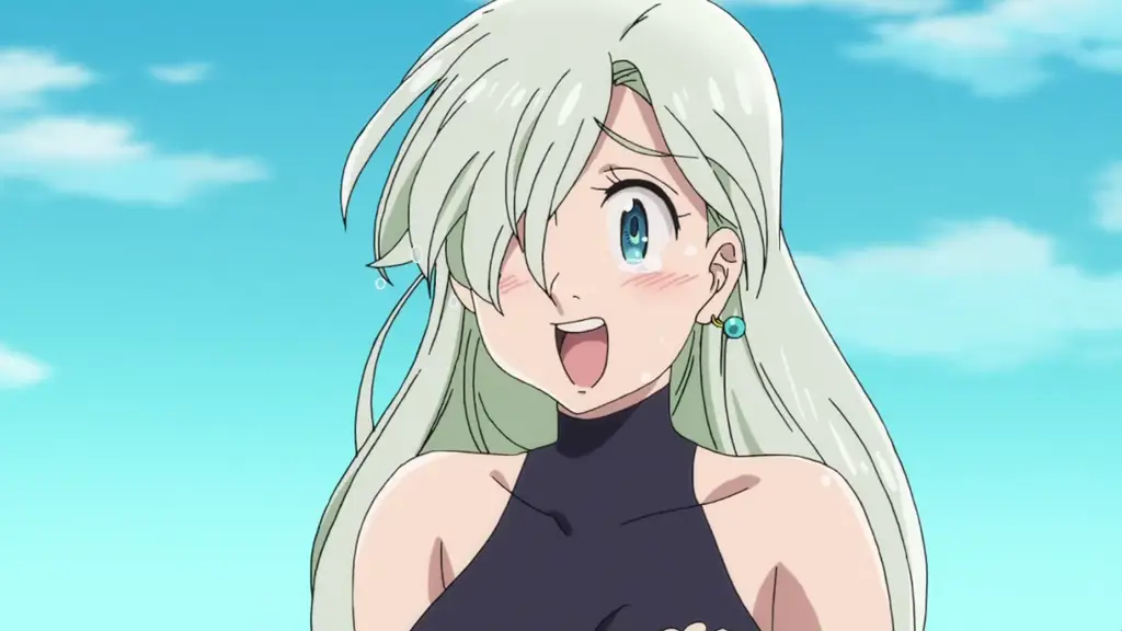 Adegan romantis Meliodas dan Elizabeth Meliodas dan Elizabeth dalam Nanatsu no Taizai